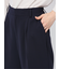 ストレッチウォッシャブル ワイドパンツ 紺・ダルブルー(セットアップ可能)
