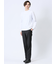 【DRESS T-SHIRT】綿ストレッチ スロープネック長袖Tシャツ