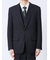 ストレッチウォッシャブル スリムフィット 2ボタン3ピーススーツ 組織紺