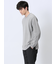 透かし編みクルーニット&長袖Tシャツ アンサンブル