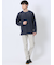 透かし編みクルーニット&長袖Tシャツ アンサンブル