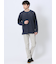 透かし編みクルーニット&長袖Tシャツ アンサンブル