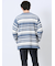 透かし編みクルーニット&長袖Tシャツ アンサンブル