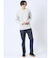 クロスストレッチ スリムパンツ ヘリンボン