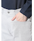 クロスストレッチ スリムパンツ ミニヘリンボン
