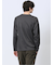 ジオメトリックジャガード Vネック長袖Tシャツ