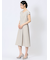 ストレッチウォッシャブル シャーク タックワンピース ベージュ(セットアップ可能)