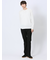 ノータベネ/NOTABENE ふくれチェック クルーネック長袖Tシャツ
