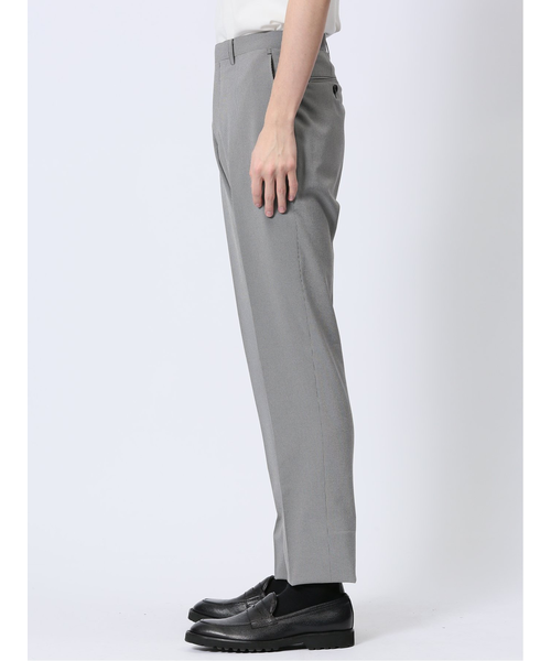 軽量メッシュ スリムフィット ノータックパンツ 千鳥(セットアップ可能