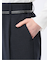 麻調合繊 ベルト付き テーパードパンツ（セットアップ可能）
