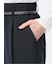 麻調合繊 ベルト付き テーパードパンツ（セットアップ可能）