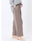 麻調合繊 ベルト付き ワイドパンツ（セットアップ可能）