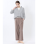 麻調合繊 ベルト付き ワイドパンツ（セットアップ可能）