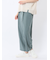 麻調合繊 ベルト付き ワイドパンツ（セットアップ可能）