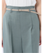 麻調合繊 ベルト付き ワイドパンツ（セットアップ可能）