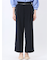 麻調合繊 ベルト付き ワイドパンツ（セットアップ可能）