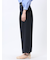 麻調合繊 ベルト付き ワイドパンツ（セットアップ可能）