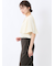 ケープバンドカラー 半袖比翼ブラウス