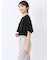 ケープバンドカラー 半袖比翼ブラウス