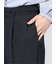 麻調合繊 1ボタン7分袖ジャケット＋テーパードパンツ 紺