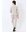 麻調合繊 1ボタン7分袖ジャケット＋テーパードパンツ ベージュ