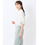 配色ボウタイ 半袖比翼ブラウス