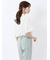 配色ボウタイ 半袖比翼ブラウス