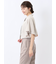 配色ボウタイ 半袖比翼ブラウス