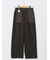 ウェザーストレッチウォッシャブル ワイドパンツ こげ茶(セットアップ可能)