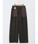 ウェザーストレッチウォッシャブル ワイドパンツ こげ茶(セットアップ可能)