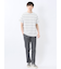 メッシュボーダー クルーネック半袖Tシャツ