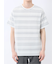 メッシュボーダー クルーネック半袖Tシャツ