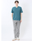 メランジ 裏ボーダー Vネック半袖Tシャツ
