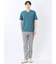 メランジ 裏ボーダー Vネック半袖Tシャツ