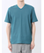 メランジ 裏ボーダー Vネック半袖Tシャツ