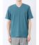 メランジ 裏ボーダー Vネック半袖Tシャツ