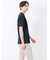 メランジ 裏ボーダー Vネック半袖Tシャツ