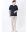 メランジ 裏ボーダー Vネック半袖Tシャツ