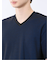 メランジ 裏ボーダー Vネック半袖Tシャツ