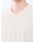 シャドーチェック Vネック半袖Tシャツ