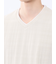 シャドーチェック Vネック半袖Tシャツ