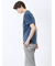 シャドーチェック Vネック半袖Tシャツ