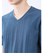 シャドーチェック Vネック半袖Tシャツ