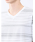 ポップコーンボーダー Vネック半袖Tシャツ