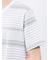 ポップコーンボーダー Vネック半袖Tシャツ