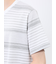 ポップコーンボーダー Vネック半袖Tシャツ