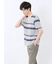 ポップコーンボーダー Vネック半袖Tシャツ