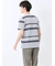 ポップコーンボーダー Vネック半袖Tシャツ