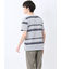 ポップコーンボーダー Vネック半袖Tシャツ