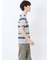 ポップコーンボーダー Vネック半袖Tシャツ